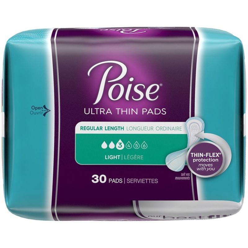 Poise Ultra Thin Incontinence Pads (30 each) from CVS Pharmacy® Instacart
