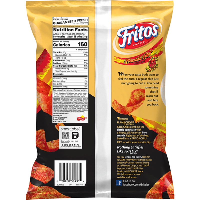Fritos Flamin' Hot Corn Chips (9.25 oz) Instacart