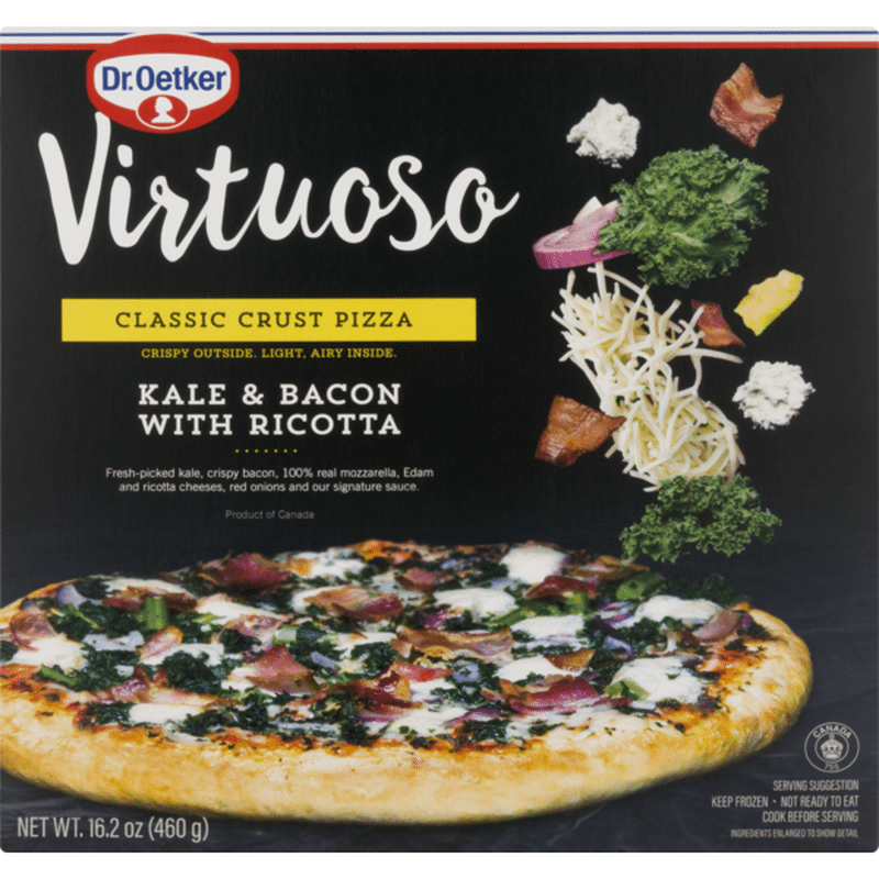 Dr Oetker Virtuoso Classic Crust Pizza Kale Bacon With Ricotta 16 2 Oz Instacart