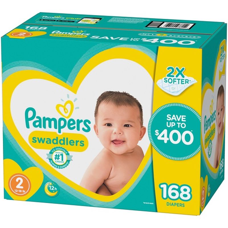 pampers swaddlers size 2 168