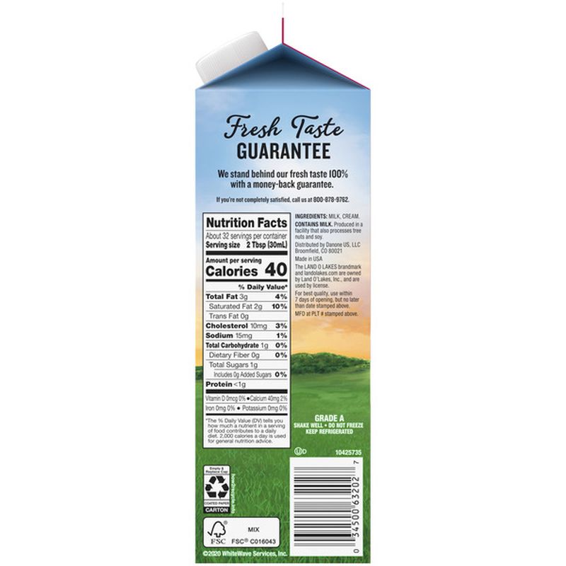 Land O Lakes Traditional Half And Half 32 Fl Oz Delivery Or Pickup Near Me Instacart