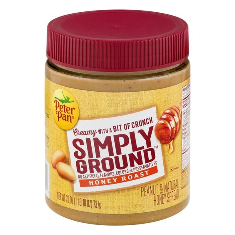 Peter Pan Simply Ground Honey Roast Peanut Butter (26 oz) - Instacart