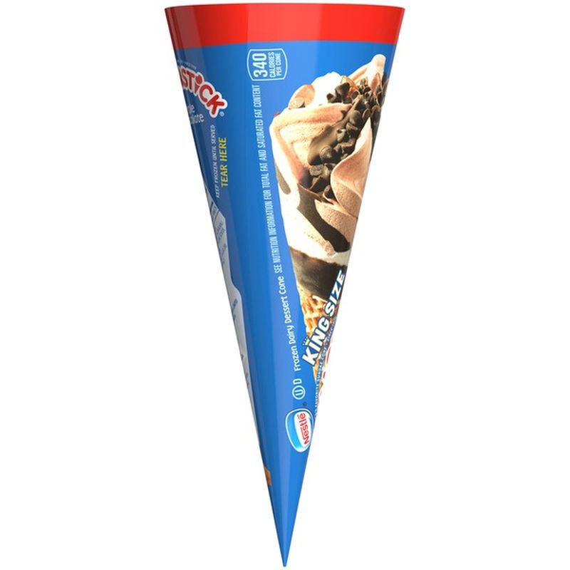 Drumstick King Size Triple Chocolate Frozen Dairy Dessert Sundae Cones (7.5 fl oz) Instacart