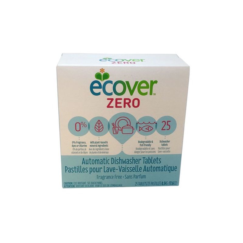 Ecover Automatic Dishwasher Soap Tablets, Fragrance Free (25 each