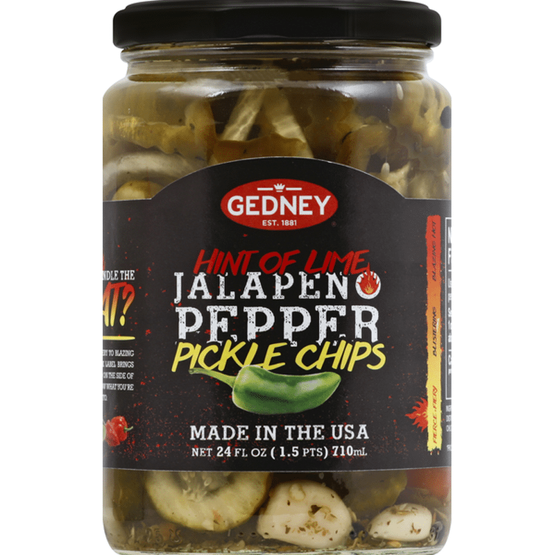 Gedney Pickle Chips, Hint of Lime (24 oz) Instacart