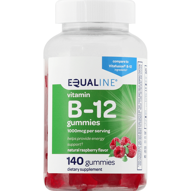 Equaline Vitamin B12, 1000 mcg, Gummies, Natural Raspberry Flavor (140