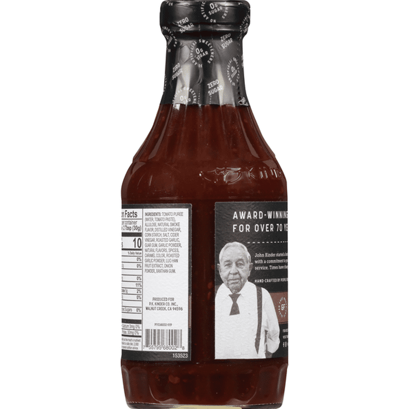 Kinder's BBQ Sauce, Zero Sugar, Roasted Garlic (17.5 oz) Instacart