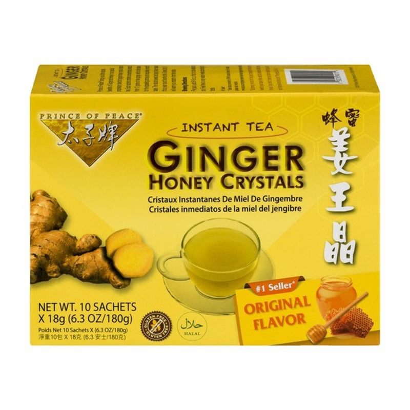 Prince of Peace Instant Tea, Ginger Honey Crystals, Original Flavor