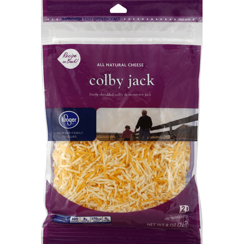 Kroger Finely Shredded Cheese, Natural, Colby Jack (8 oz) Instacart