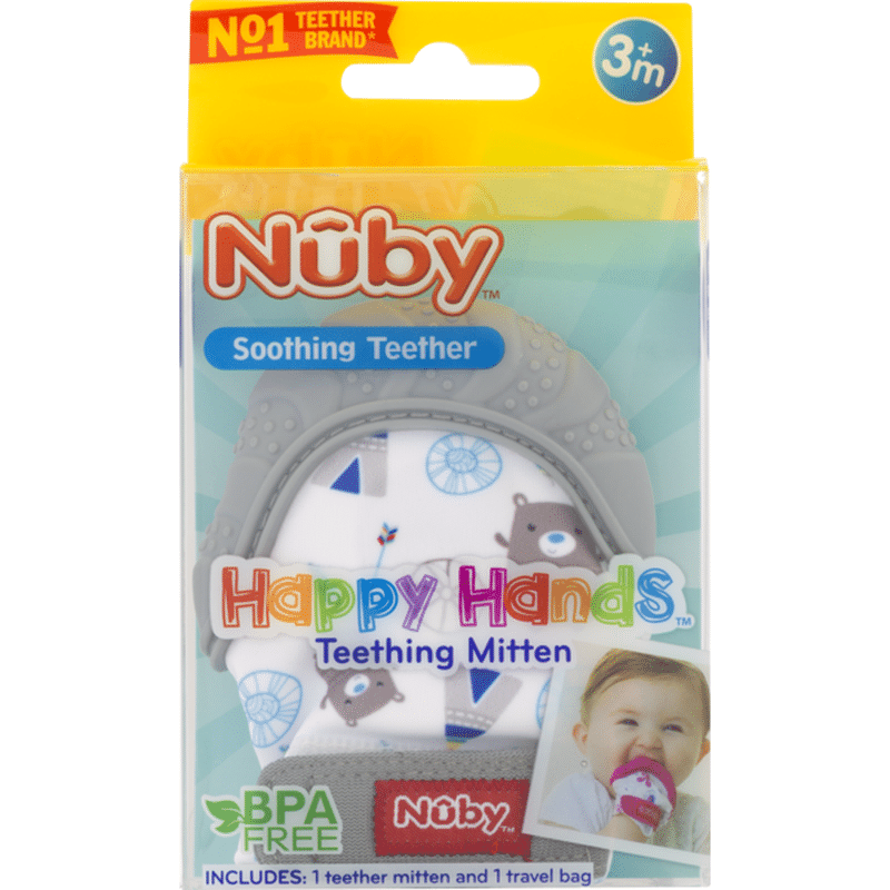 nuby happy hands teething mitten