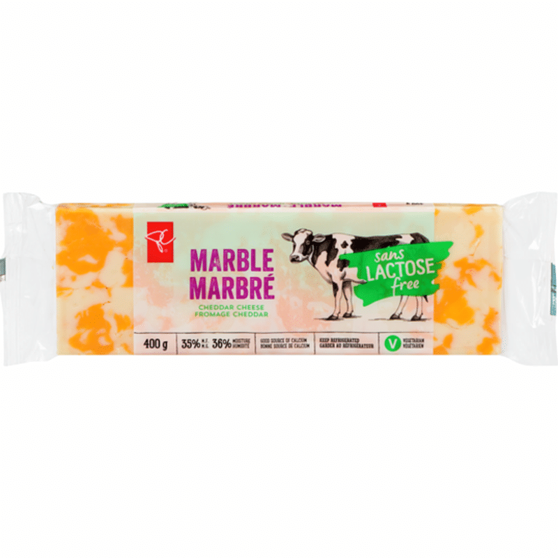 Lactose-Free Marble Cheddar Cheese Bar (400 g) - Instacart