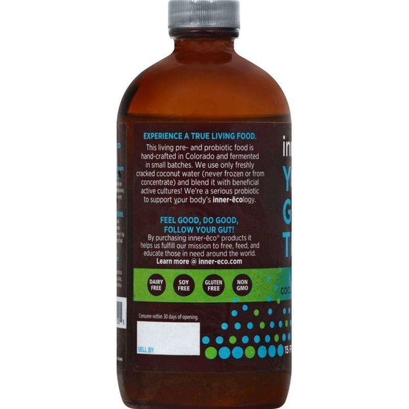 Inner Eco Probiotic Coconut Water, Sparkling Original, Unsweetened (15