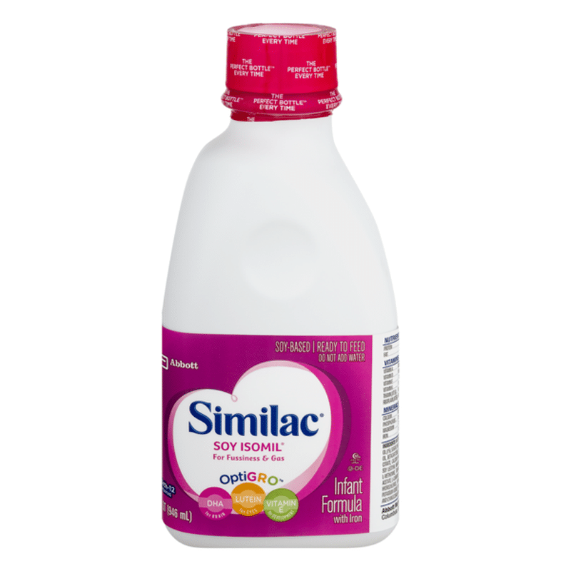 Similac Soy Isomil Soy Based Ready to Feed Infant Formula with Iron (32 ...