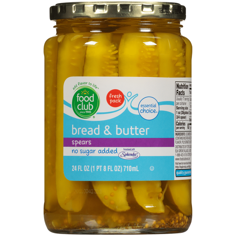 Food Club No Sugar Added Bread & Butter Spears (24 fl oz) Instacart