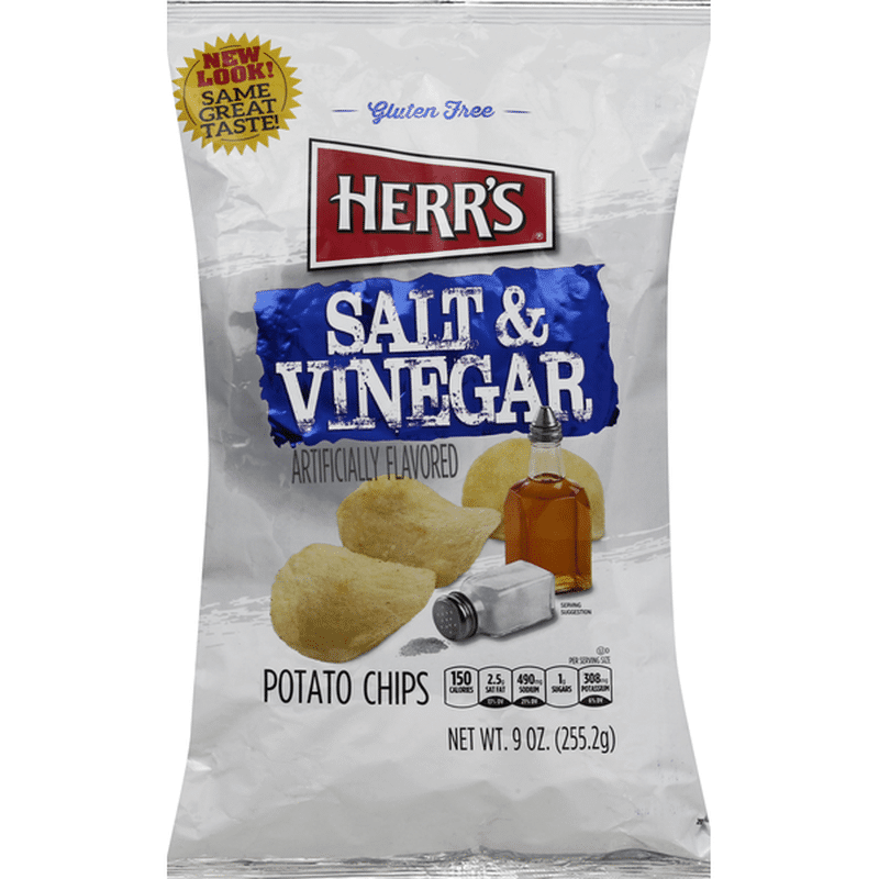 Herr's Potato Chips, Salt & Vinegar (9 oz) Instacart