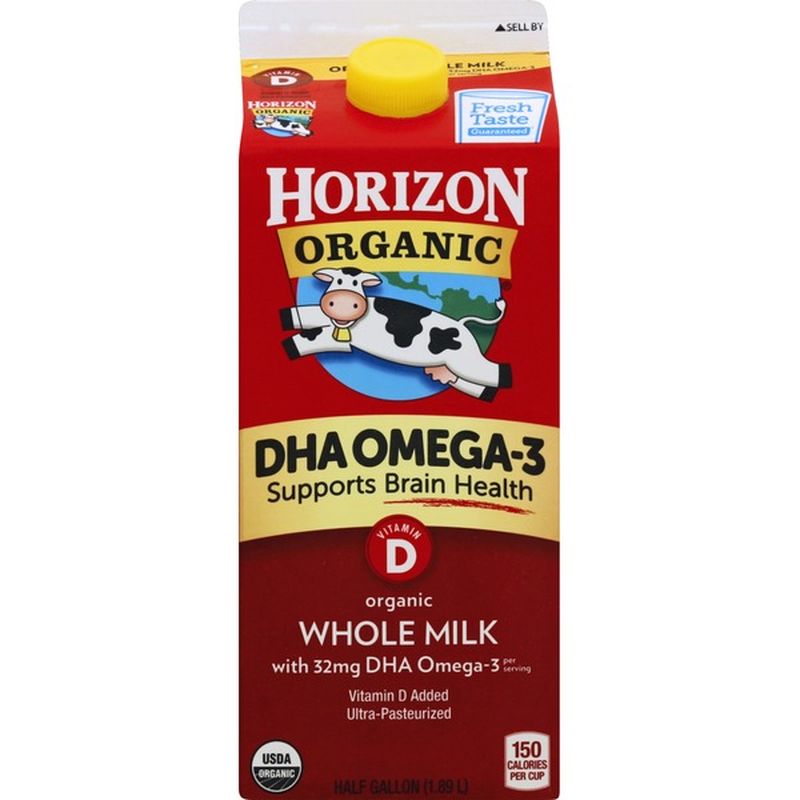 Horizon Organic DHA Omega3 Vitamin D Organic Whole Milk (64 fl oz