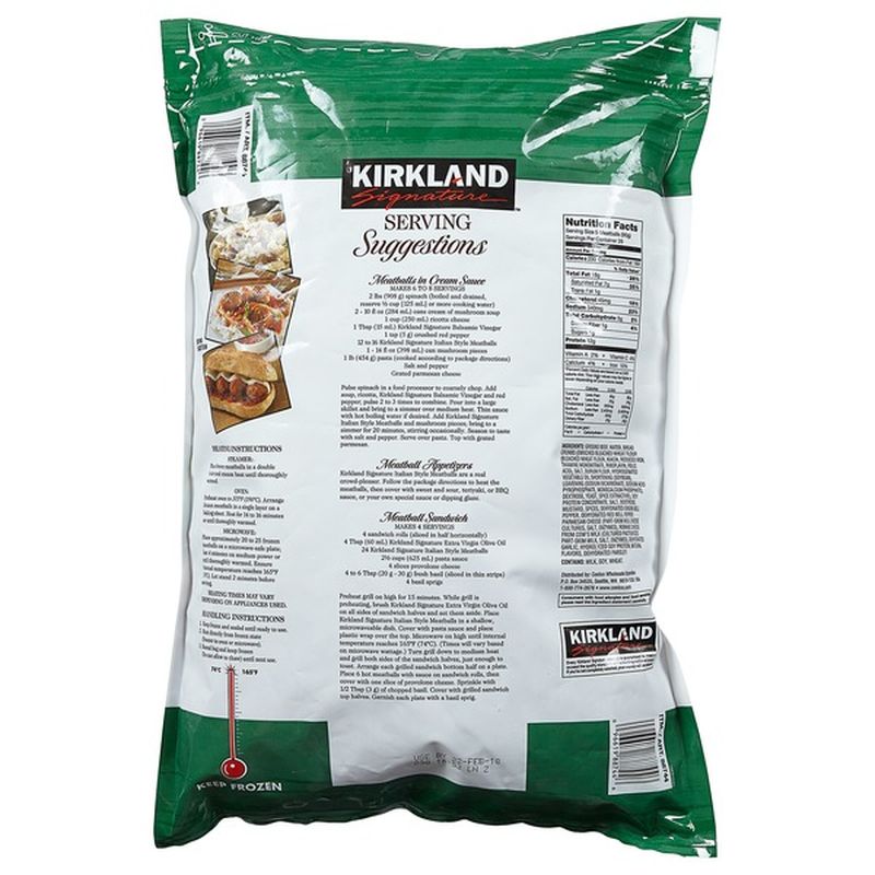 Kirkland Signature Italian Style Meatball, 6 lbs (6 lb) from Costco