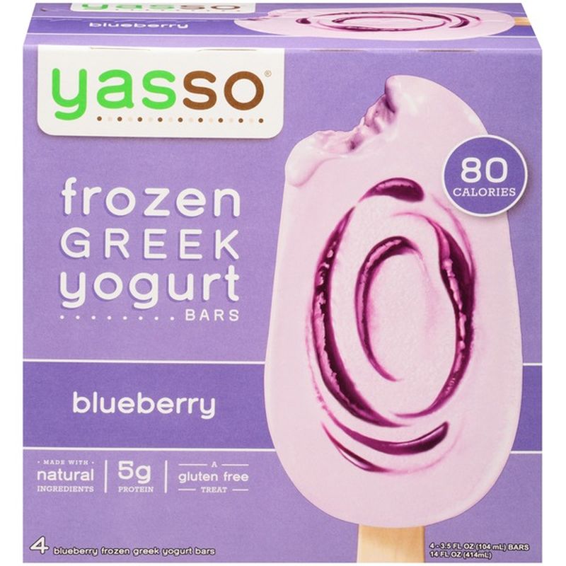 Yasso Blueberry Frozen Greek Yogurt Bars (3.5 fl oz) Instacart