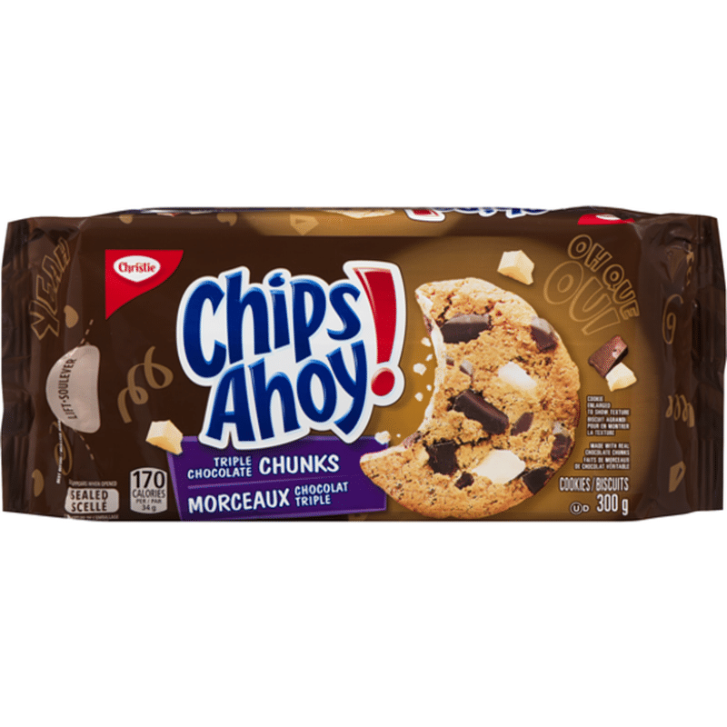 Chips Ahoy Triple Chocolate Chunks (300 g) Instacart