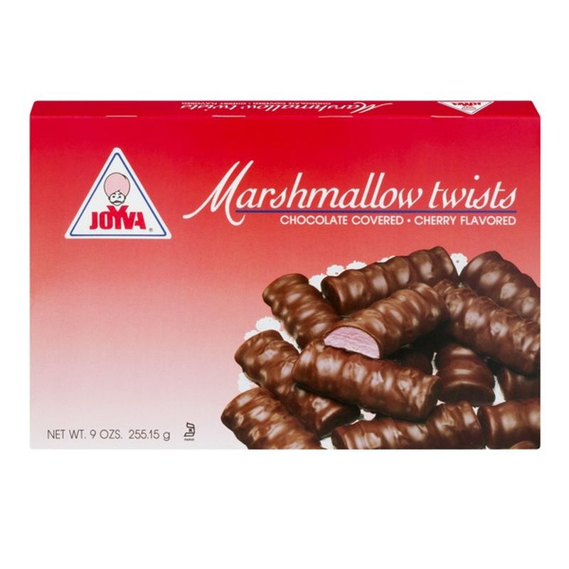 Joyva Marshmallows Twists, Chocolate Covered, Cherry Flavored (9 oz