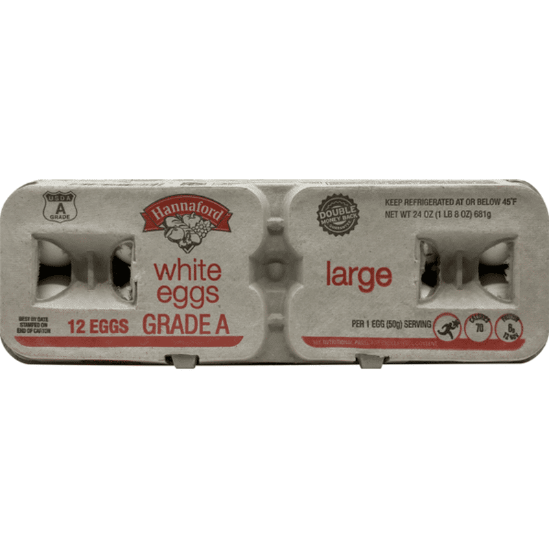 Hannaford Large White Eggs (24 oz) Instacart