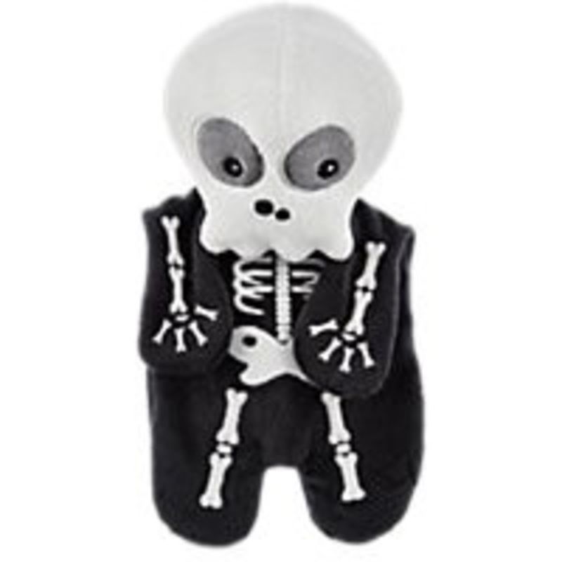 Petco Medium Halloween Skeleton Gid Flattie Dog Toy