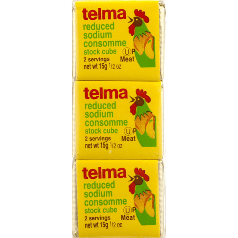 Telma Stock Cube Chicken Consomme Reduced Sodium 3 CT (0.5 oz