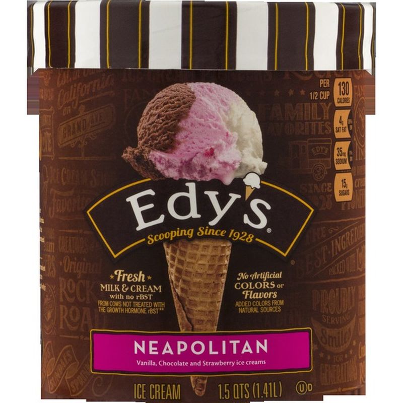 Edy's/Dreyer's Neapolitan Ice Cream (1.5 qt) from Food Lion - Instacart