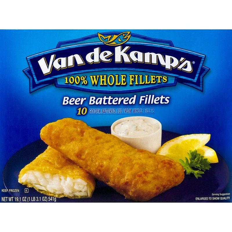 Van de Kamp's Fish Fillets, Beer Battered (1.91 oz) from