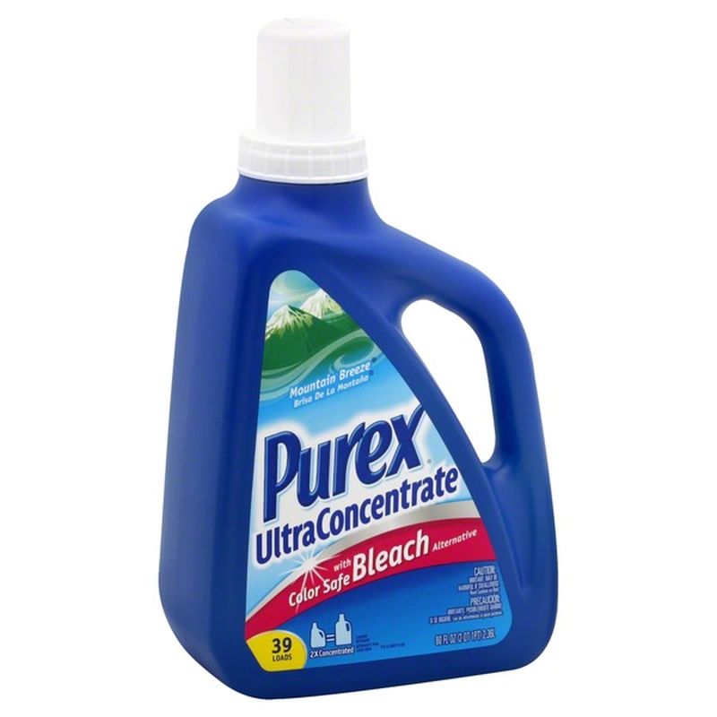 Purex Laundry Detergent, with Color Safe Bleach. Mountain Fresh (80 oz