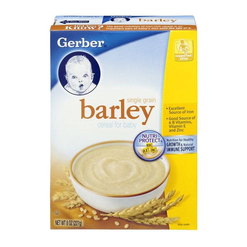 Gerber Single Grain Barley Cereal for Baby (8 oz) - Instacart