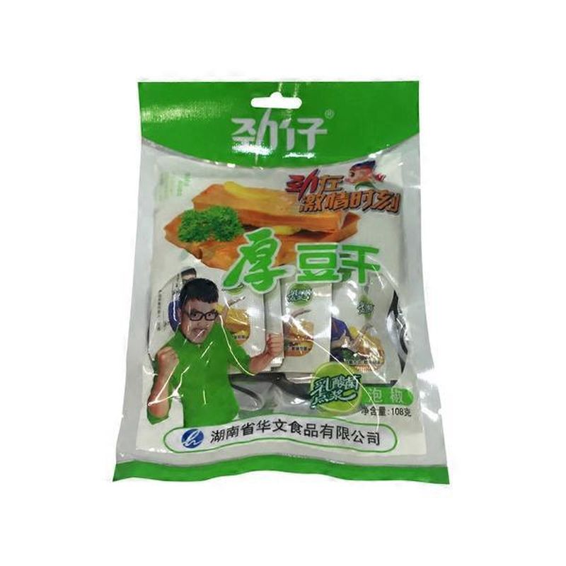 JingZai Hot Pepper Flavored Hard Thick Dry Tofu