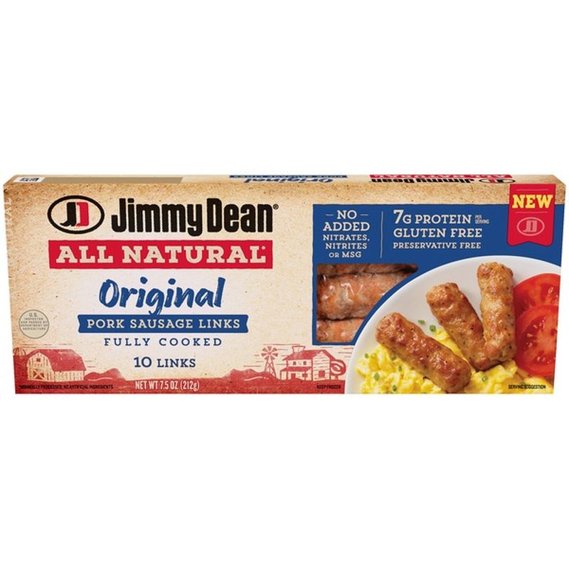 Jimmy Dean AllNatural* Original Pork Sausage Links, 10 Count (7.5 oz