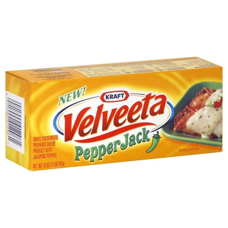Kraft Velveeta White Pasteurized Prepared Cheese Product, Pepper Jack