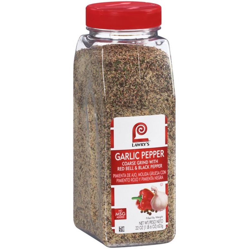 Lawry's® Coarse Grind Garlic Pepper Seasoning with Red Bell & Black