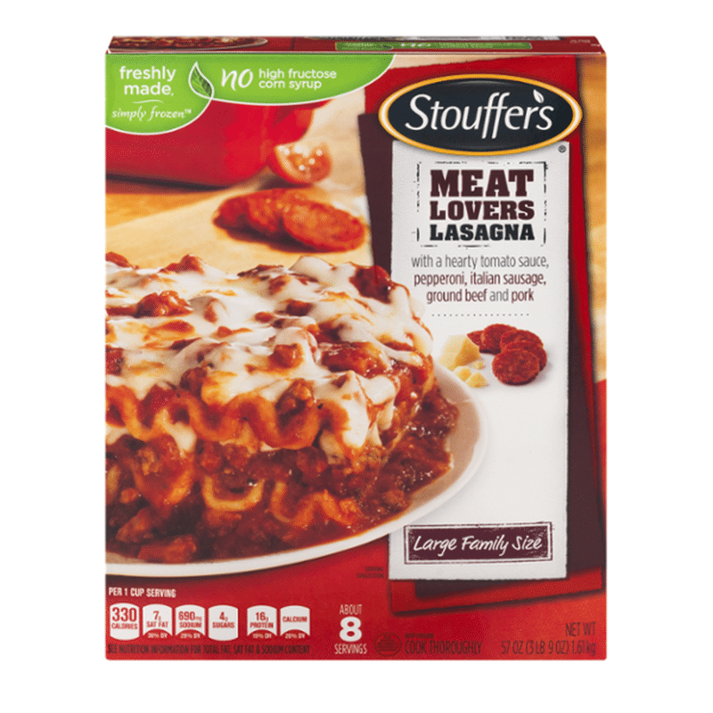 Stouffer's Large Family Size Meat Lovers Lasagna Frozen Meal (57 Oz ...