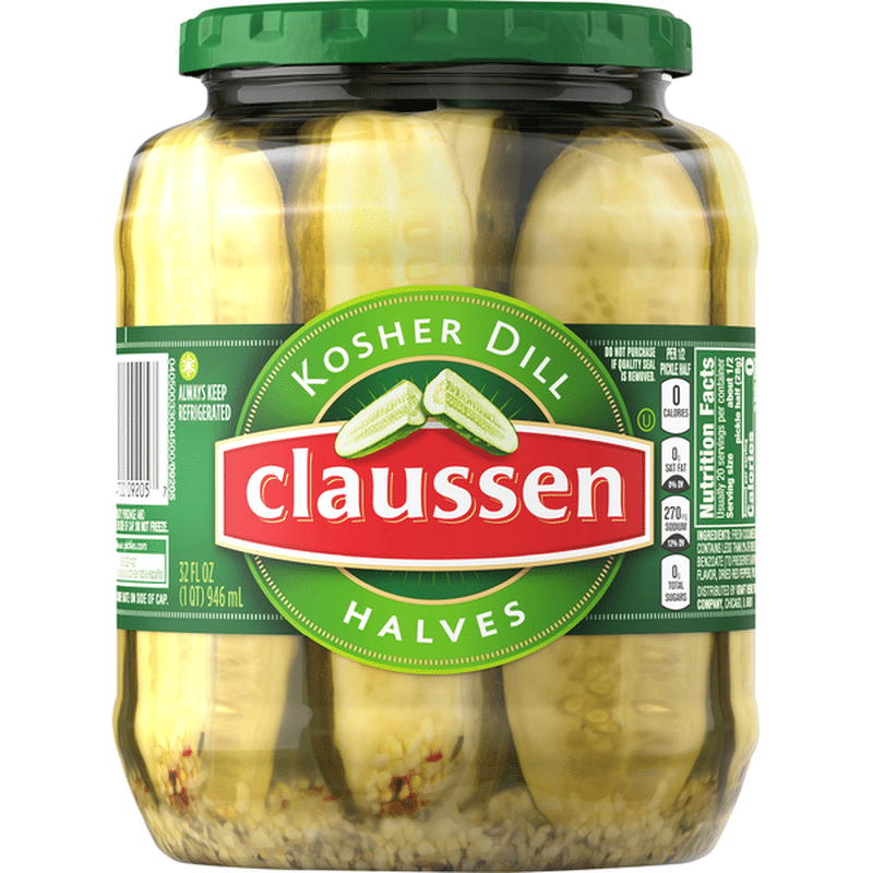 Claussen Kosher Dill Pickle Halves (32 fl oz) from Mollie Stone's