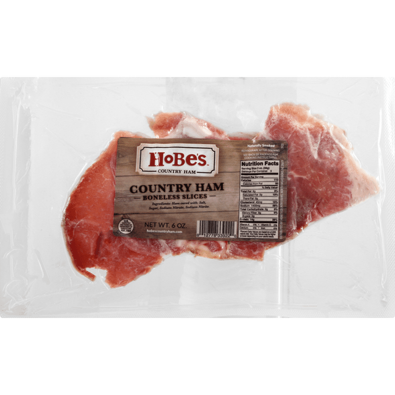 Hobe S Country Ham Boneless Slices 6 Oz Instacart