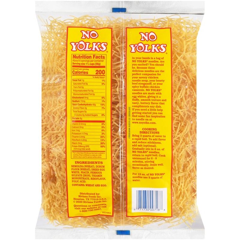 No Yolks Fine Enriched Egg White Pasta 340 G Instacart