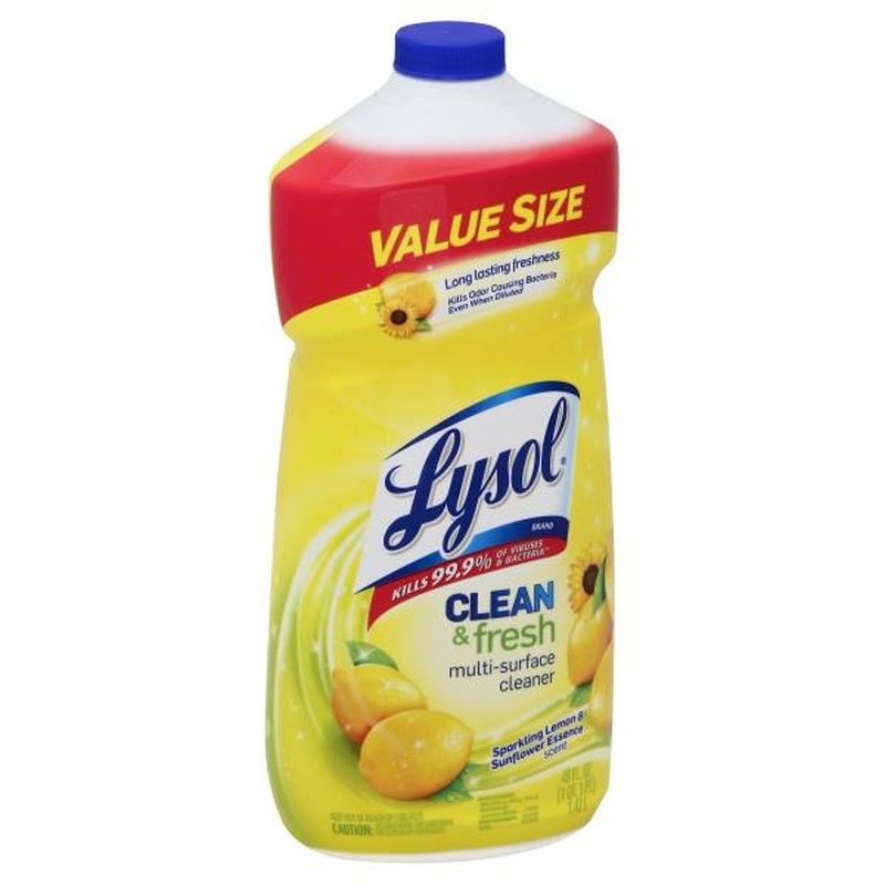 Lysol Multi-Surface Cleaner, Sparkling Lemon & Sunflower Essence Scent ...