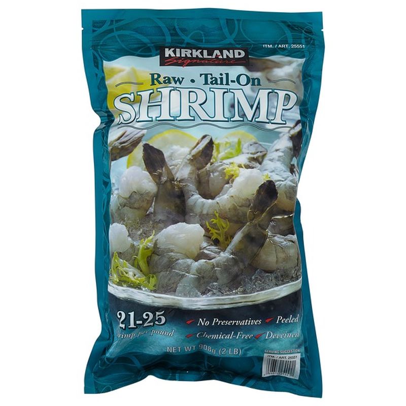 Kirkland Signature Raw Tail-On Shrimp, 21-25 ct, 2 lbs (2 ... on Kirkland's 30% Off One Item id=89884