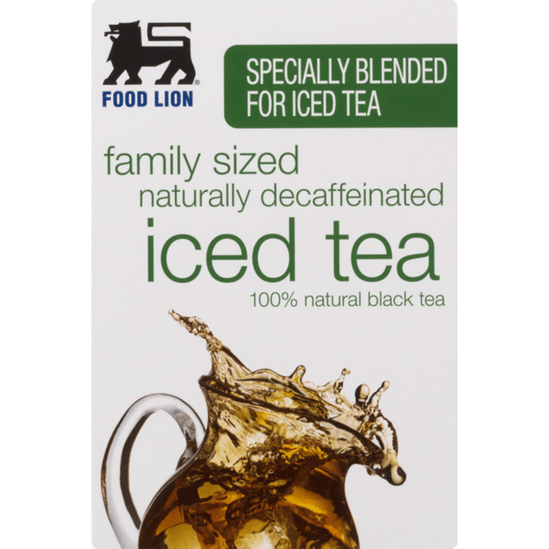 Food Lion Iced Tea, Decaffeinated, Tea Bags, Family Size, Box (10.5 oz