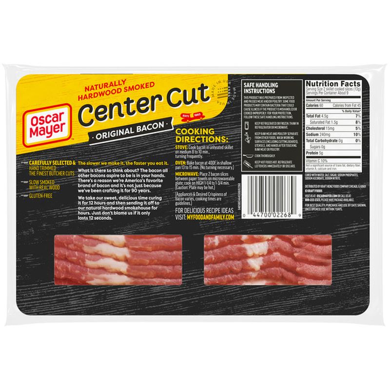 Oscar Mayer Center Cut Original Bacon (12 oz) - Instacart