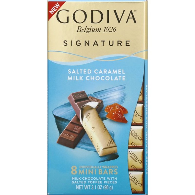 Godiva Milk Chocolate, Salted Caramel, Mini Bars (8 each) Instacart