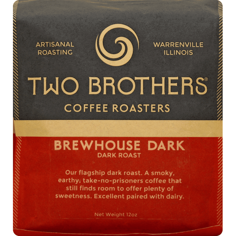 Two Brothers Coffee, Whole, Dark Roast, Brewhouse Dark (12 oz) Delivery