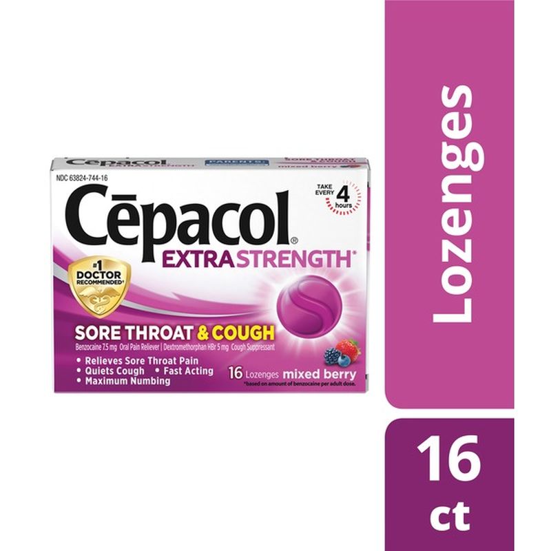 Cepacol® Extra Strength Sore Throat & Cough Relief Lozenges, Mixed