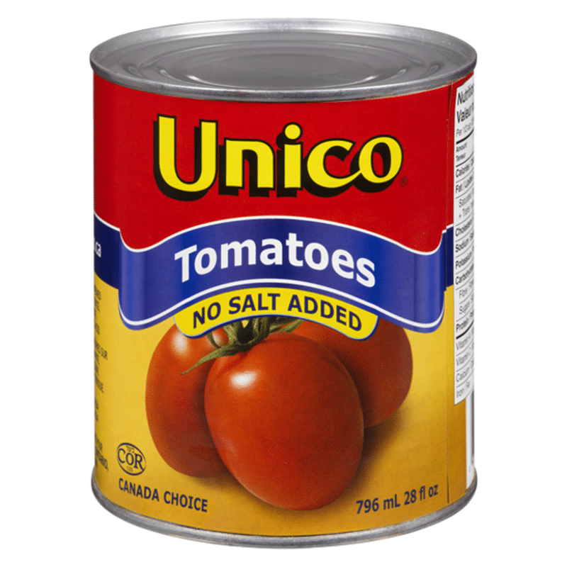 Unico No Salt Added Tomatoes (796 ml) Instacart