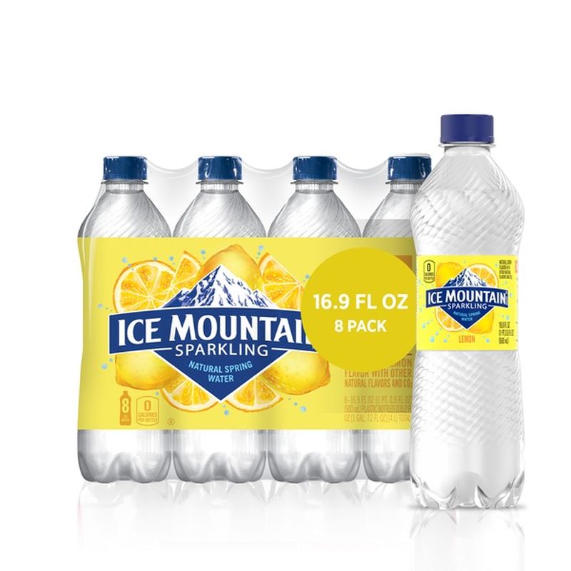 Ice mountain Sparkling Water, Lively Lemon (16.9 oz) - Instacart