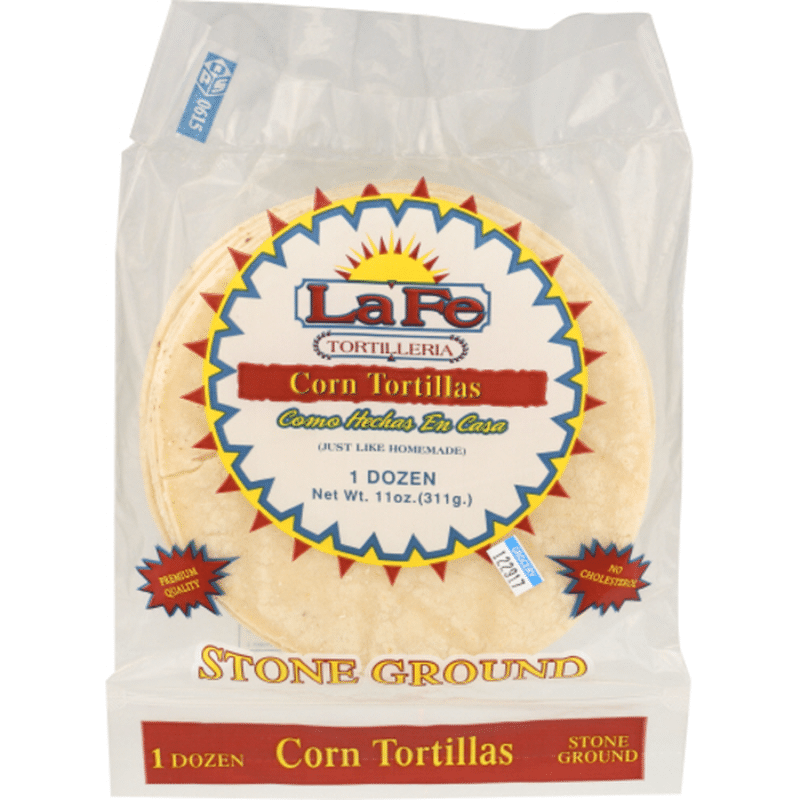 La Fe Tortillas Regular White Corn Tortillas