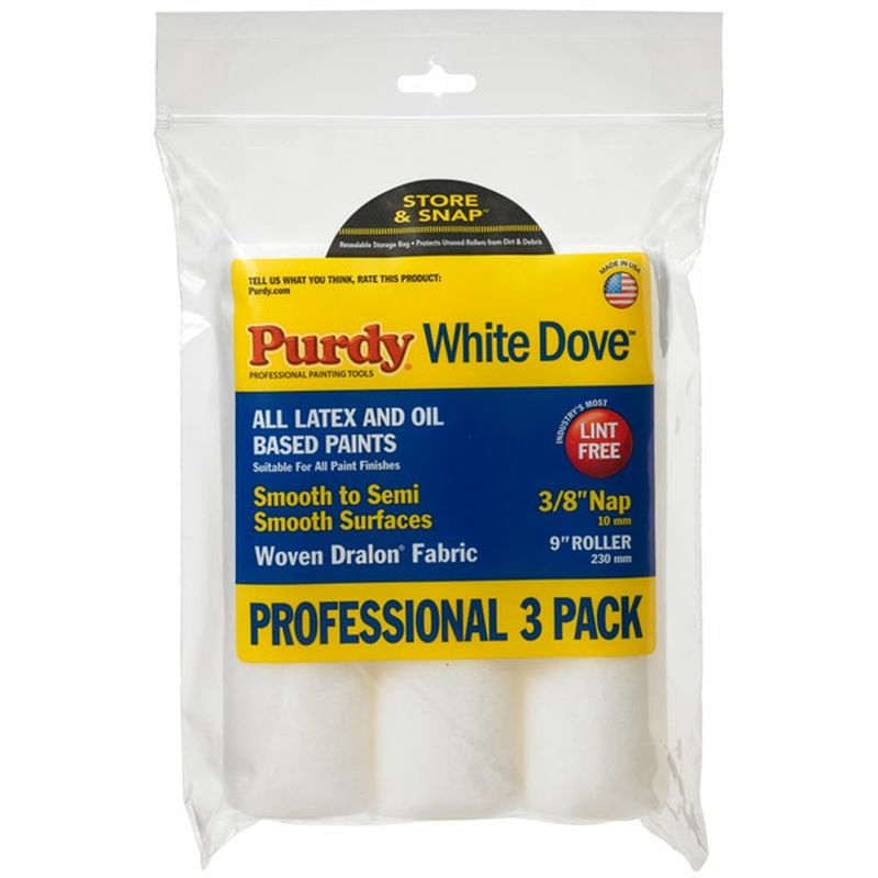 Purdy 9" x 3/8" White Dove Cover